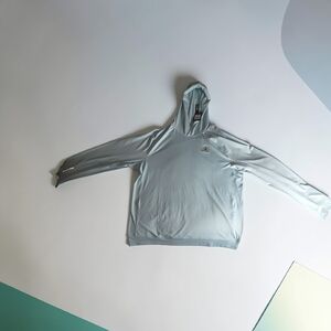 Men's Hooded Long-Sleeve Performance Shirt - Light Aqua